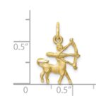 10k Sagittarius Zodiac Charm - Image 3