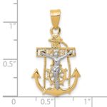 10k Two-tone Mariners Cross Pendant - Image 2