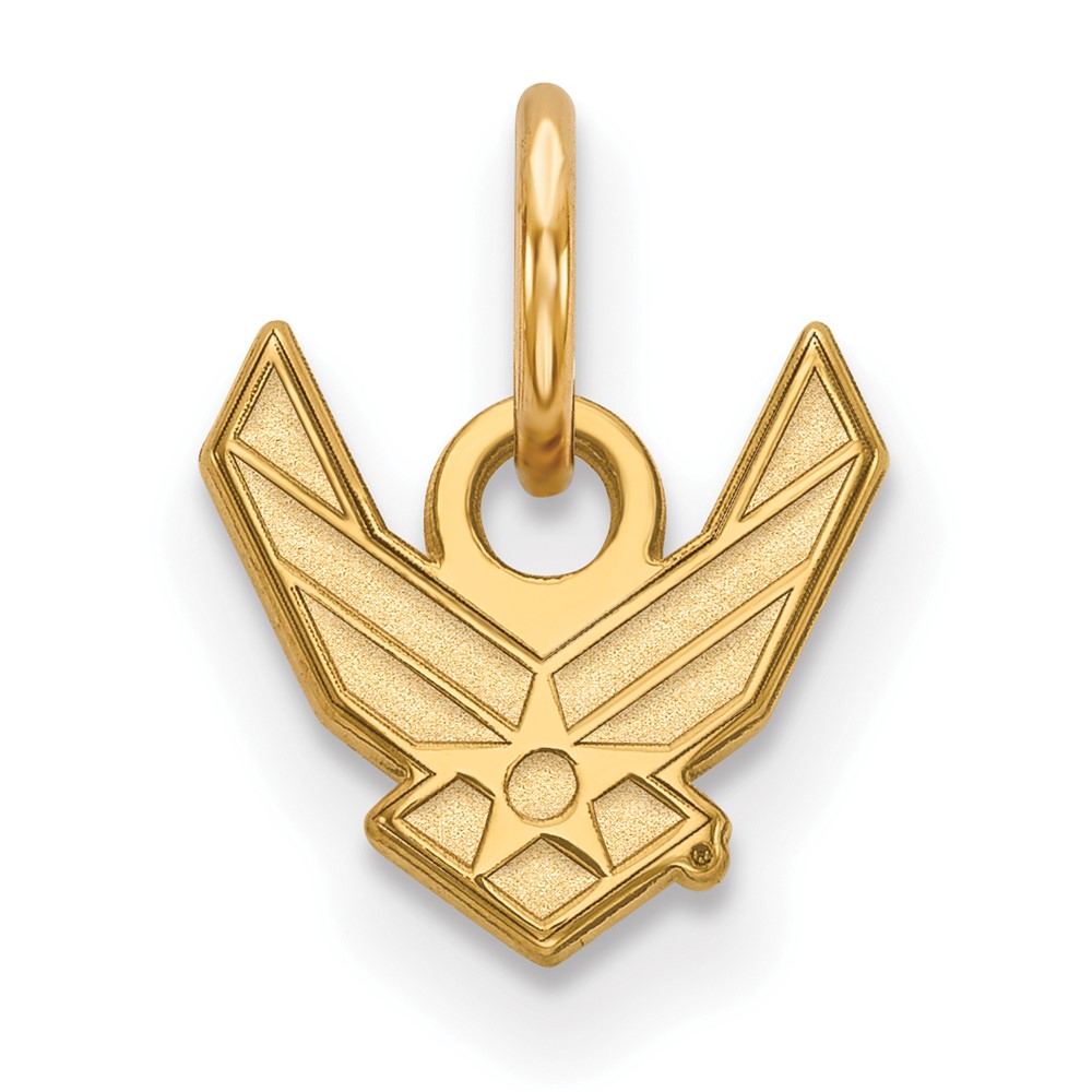 4Y001USAF.jpg 14k Gold LogoArt U.S. Air Force XS Pendant - Image 1