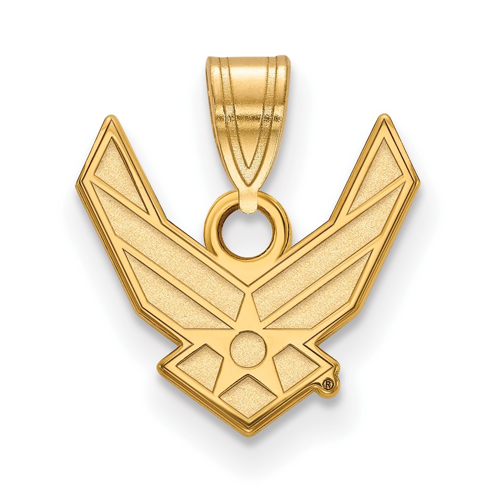 4Y002USAF.jpg 14k Gold LogoArt U.S. Air Force Small Pendant - Image 1