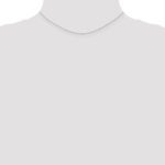 14K White Gold Carded .5mm Cable Rope with Spring Ring Clasp Chain - Image 2