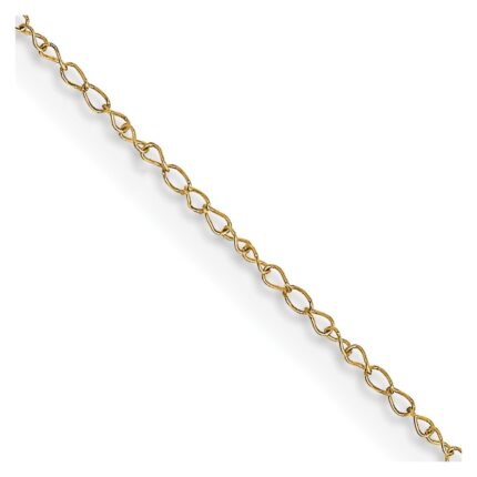 14K Carded .42mm Curb with Spring Ring Clasp Chain