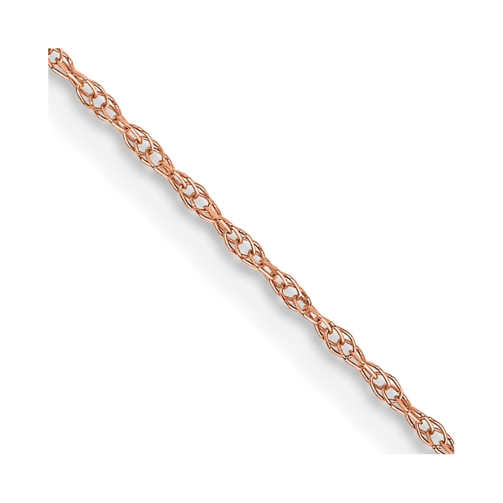 6RR.jpg 14K Rose Gold Carded .6mm Cable Rope with Spring Ring Clasp Chain - Image 1