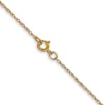 14K Carded .6mm Cable Rope with Spring Ring Clasp Chain - Image 3