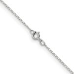 14K White Gold Carded .5mm Curb with Spring Ring Clasp Chain - Image 3