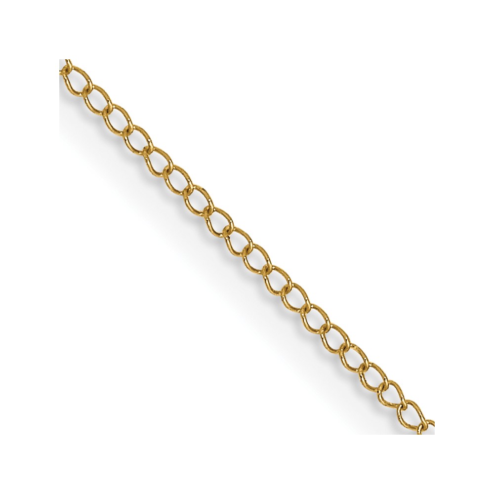 8CY.jpg 14K Carded .5mm Curb with Spring Ring Clasp Chain - Image 1