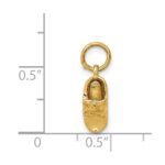 14k  3-D Single Baby Shoe Charm - Image 4