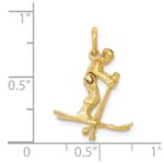 14K 3-D Moveable Legs Snow Skier Charm - Image 4