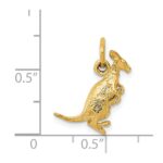 14k 3-D Kangaroo with Joey Charm - Image 5