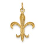 14k Hollow Fleur De Lis Charm - Image 3