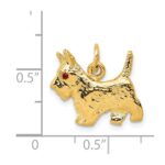 14k Ruby Eye Scottie Dog Charm - Image 4