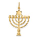 14K 3-D Menorah and Star of David Charm - Image 3