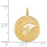 14k GRADUATION DAY Engravable Disc Charm - Image 4