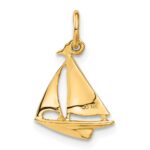 14K 3-D Sailboat Charm - Image 3