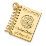 14k 3-D Passport Opens Charm