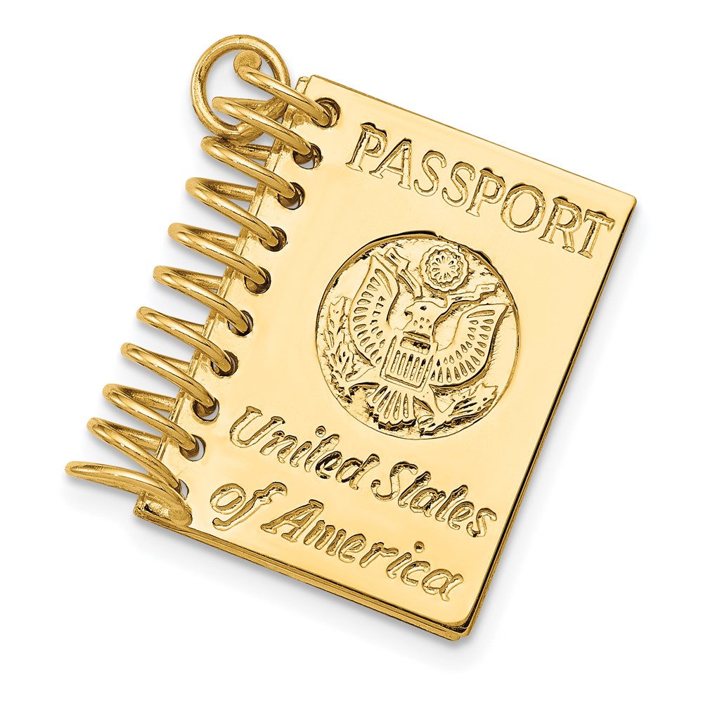 A1548.jpg 14k 3-D Passport Opens Charm - Image 1