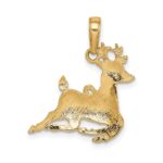 14k Polished Reindeer Pendant - Image 4