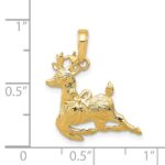 14k Polished Reindeer Pendant - Image 3