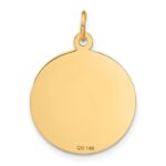 14K HAPPY ANNIVERSARY 20mm Engravable Disc Charm - Image 3