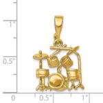 14K 3-D Drum Set Charm - Image 4