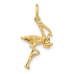 14k Solid 3-D Stork Charm - Image 3