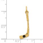 14K 3-D Hockey Stick With Enamel Charm - Image 4
