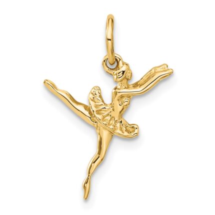14K  3-D Ballerina Charm
