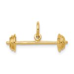 14K 3-D Barbell Charm - Image 3