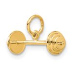 14K 3-D Barbell Charm - Image 4