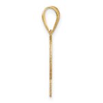 14k Polished Etched Number 2 Pendant - Image 2