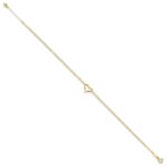 14k Double Strand Chain and Twisted Heart Plus Extender - Total Anklet - Image 2