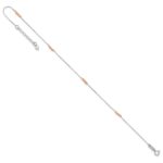 14K Two-Tone Mirror Beaded 4-Station Plus Extender - Total Anklet - Image 7