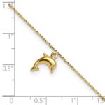 14k Dolphin Charm Dangle Plus Extender - Total Anklet - Image 5
