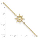 14k Ships Wheel Plus Extender - Total Anklet - Image 5