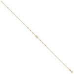14K Infinity Symbol and Diamond-cut Beads Plus Extender - Total Anklet - Image 2