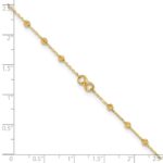 14K Infinity Symbol and Diamond-cut Beads Plus Extender - Total Anklet - Image 4