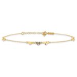 14K Diamond-cut Hearts Plus Extender - Total Anklet - Image 3