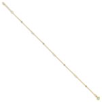 14K Polished Infinity and Beads Plus Extender - Total Anklet - Image 2