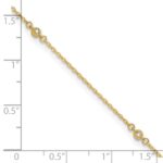 14K Bezel-set CZ 5-Station Plus Extender - Total Anklet - Image 4