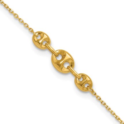 14K Fancy Mariner Link Plus Extender - Total Anklet