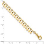 14K Polished Fancy Dangles Plus Extender - Total Anklet - Image 4