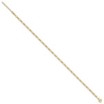 14K Polished Fancy Link Chain Plus Extender - Total Anklet - Image 2