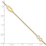14k Polished Infinity and Heart Anklet with Extender - Total Anklet - Image 5