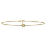 14K Polished Mother of Pearl Flower Plus Extender - Total Anklet - Image 3