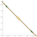 14k Polished Green Zircon Beads and Ovals Plus Extender - Total Anklet - Image 6
