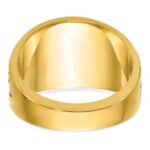 IBGoodman 10k Two-tone Men's Polished and Textured Blue Lodge Master Masonic Ring Mounting - Image 5