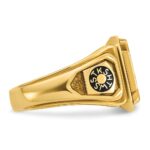 IBGoodman 14k Men's Polished and Textured with Multi-color Enamel Knights Templar Masonic Ring - Image 7