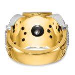 IBGoodman 14k Two-tone Men's Polished and Textured 32nd Degree Scottish Rite Masonic Ring Mounting - Image 5