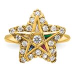 IBGoodman 10k Women's Polished Eastern Star Masonic Ring Mounting - Image 4
