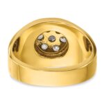 IBGoodman 10k Two-tone Men's Polished and Satin Round 1 Carat A Quality Diamond Cluster Ring - Image 7